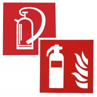 Brandschutzzeichen Feuerlscher 10x10cm Hinweisschild 